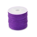 Purple 0.7mm crystal elastic string roll for DIY bracelets and beaded jewelry making - Deep Purple Flat Elastic Thread