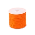 Elastic beaded cord in bright orange on a spool for DIY bracelet and jewelry making - Orange Flat Elastic Thread