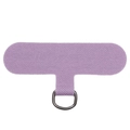 Light purple Oxford fabric phone tether tab with silver metal D-ring for phone cases - Purple 1 Piece/pack