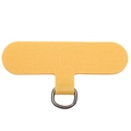 Durable bright yellow nylon phone lanyard patch with dark grey metal D-ring attachment - Yellow 1 Piece/pack / Approx 6x2.8cm