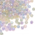 Pastel macaron bicone crystal beads with AB aurora coating for DIY jewelry making - 10g/Pack (Approx. 135 Pieces) / Light Macaron