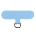 Durable light blue oxford fabric phone lanyard patch with dark grey metal D-ring - Blue / Approx 6x2.8cm