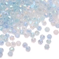 Faceted light blue AB crystal glass beads with iridescent coating for DIY jewelry making - 10g/Pack (Approx. 135 Pieces) / Light Blue Series