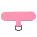 Durable pink oxford cloth phone lanyard patch with silver metal D-ring attachment - Pink 1 Piece/pack