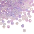 Faceted AB crystal glass beads in soft lilac purple for DIY jewelry making - 10g/Pack (Approx. 135 Pieces) / Crape Myrtle Fairy