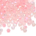 Faceted light pink AB crystal rhombus beads for DIY bracelet jewelry making - 10g/Pack (Approx. 135 Pieces) / Pink Series