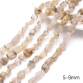 Natural gold rutilated quartz 5-8mm irregular chips loose beads for DIY jewelry making - 38cm/Strand (Approx. 1mm Hole, 45-60 Beads) / Rutilated Quartz Gold