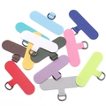Durable multi-color oxford cloth phone lanyard pads with black metal D-rings in various colors - Random Mixed Colors