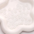 Perle in resina bianca traslucida a forma di moneta per gioielli fai-da-te fatti a mano - 10mm (10 Pezzi/Confezione) / Bianco