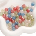 10mm multi-colored faceted stone beads for DIY jewelry making in assorted hues - Apricot Rain / 10mm (10 Pcs/Pack)