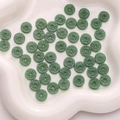 Perline a forma di moneta in finta giada verde scuro per creazione gioielli DIY - 10mm (10 Pezzi/Confezione) / Verde scuro