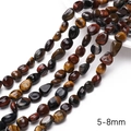 5-8mm irregular tiger eye natural stone beads for DIY handmade jewelry bracelets - 38cm/Strand (Approx. 1mm Hole, 45-60 Beads) / Colorful Tiger Eye