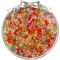 Mix di perline acriliche 6x4mm per gioielli fai da te in un vassoio d'argento decorato - Colori Misti Casuali