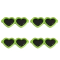 Accessoires de cœur en acrylique vert herbe pour peluches et décoration artisanale - 42x17mm (10 pièces/paquet) / Vert