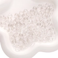 Transparent acrylic ribbed round beads for DIY jewelry and handmade bracelets - Clear / 6MM (200 Pieces/Pack)