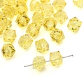 Faceted 10mm yellow acrylic round beads for DIY handmade jewelry and phone chains - Square (10mm/Approx 36pcs) / Yellow