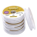 Fil à bijoux DIY en acier inoxydable blanc 0,38mm gainé nylon à 7 brins - 0.38mm (50 Mètres/Rouleau) / Blanc