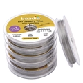 Fil en acier inoxydable 0,38mm 7 brins avec revêtement nylon pour bijoux DIY 50m - 0.38mm (50 Mètres/Rouleau) / Acier