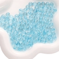 Light blue transparent acrylic beads with central hole for DIY jewelry making - Blue / 6MM (200 Pieces/Pack)
