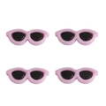 Mini occhiali da sole rosa in acrilico per decorazione di bambole e peluche fai da te - 29x12mm (10 Pezzi/Confezione) / Viola Chiaro
