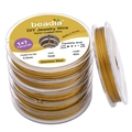 Fil en acier inoxydable doré de 0,5mm 40m avec revêtement nylon pour bijoux - 0.5mm (40 Mètres/Rouleau) / Or