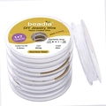 Fil à perler en acier inoxydable 0,5mm blanc revêtu de nylon 1x7 brins pour bijoux - 0.5mm (40 Mètres/Rouleau) / Blanc