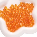 Lichtdurchlässige orange Acrylperlen mit Löchern für DIY-Schmuckherstellung und Basteln - Orangerot