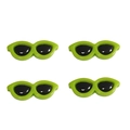 Accessori per occhiali cat-eye in acrilico verde erba per peluche e bambole fai-da-te - 29x12mm (10 Pezzi/Confezione) / Verde