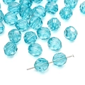 Perles rondes à facettes bleu lac 10mm pour bijoux DIY et accessoires de chaîne - Perles Rondes (10mm) / Bleu