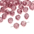 Perles en acrylique facettées violet foncé de 10mm pour bijoux DIY et chaînes - Fuchsia
