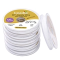 Fil de perlage 0,6 mm en acier inoxydable 304 blanc avec revêtement en nylon - 0.6mm (30 Mètres/Rouleau) / Blanc
