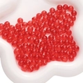 Rote transluzente Acrylperlen zum Basteln mit glatter Oberfläche für DIY Schmuckdesign - Rot