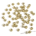 Flat round antique gold acrylic letter L beads for DIY jewelry and bracelets making - L Gold with Black Letter