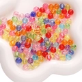 Bunte transparente Acrylperlen mit gerippter Textur für DIY Armbänder basteln - Zufällige Mischfarben
