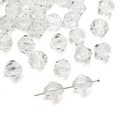 10mm transparent bicone faceted acrylic beads for DIY jewelry and phone chains - Bicone (10mm/Approx 46pcs) / Clear