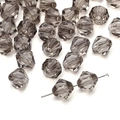 10mm dark grey faceted acrylic beads with transparent hole for DIY jewelry making - Bicone (10mm/Approx 46pcs) / Black