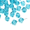Faceted 10mm light blue acrylic beads for DIY jewelry and phone chain accessories - Bicone (10mm/Approx 46pcs) / Blue