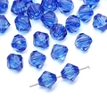 Deep blue faceted 10mm acrylic bicone beads for DIY jewelry and phone chain making - Bicone (10mm/Approx 46pcs) / Sapphire Blue