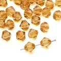 10mm faceted amber acrylic beads for DIY jewelry and beaded phone chains decoration - Bicone (10mm/Approx 46pcs) / Brown