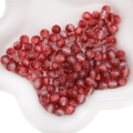 Sparkly burgundy resin bead with white glitter band for DIY jewelry making and crafts - Round Beads / 8mm (10 Pieces/Pack) / Burgundy