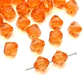 10mm bright amber orange faceted acrylic beads for DIY handmade phone chain jewelry - Bicone (10mm/Approx 46pcs) / Orange Red