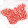 Sparkling orange-pink resin beads with white glitter band for DIY jewelry making - Round Beads / 8mm (10 Pieces/Pack) / Watermelon red