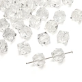 10mm clear acrylic faceted round beads with center hole for DIY jewelry making - Square (10mm/Approx 36pcs) / Clear