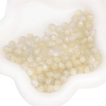 Creamy resin round beads with silver glitter coating for DIY jewelry making - Round Beads / 8mm (10 Pieces/Pack) / Beige