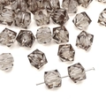 Smoky grey 10mm faceted acrylic beads for DIY jewelry and bracelet making - Square (10mm/Approx 36pcs) / Black