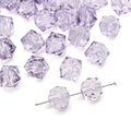 10mm lavender purple faceted acrylic beads with pre-drilled holes for DIY jewelry - Square (10mm/Approx 36pcs) / Light Purple