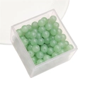 Lichtgroene doorschijnende glazen kralen in doos voor DIY-sieraden en handgemaakte kettingen - 8mm / Set van 50 stuks / Aventurijn jade