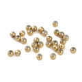 14k gold-plated round silicone slider beads for DIY jewelry making and necklace adjustment - 3mm (2 Pieces/Pack) / Gold