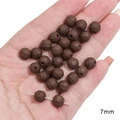 Deep brown 7mm faceted ceramic beads for DIY handmade jewelry crafting projects - Faceted Sphere / 5 Pcs/Pack / Dark Coffee