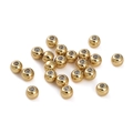 14k gold plated round stopper beads with silicone inner core for DIY bracelet making - 4mm (2 Pieces/Pack) / Gold